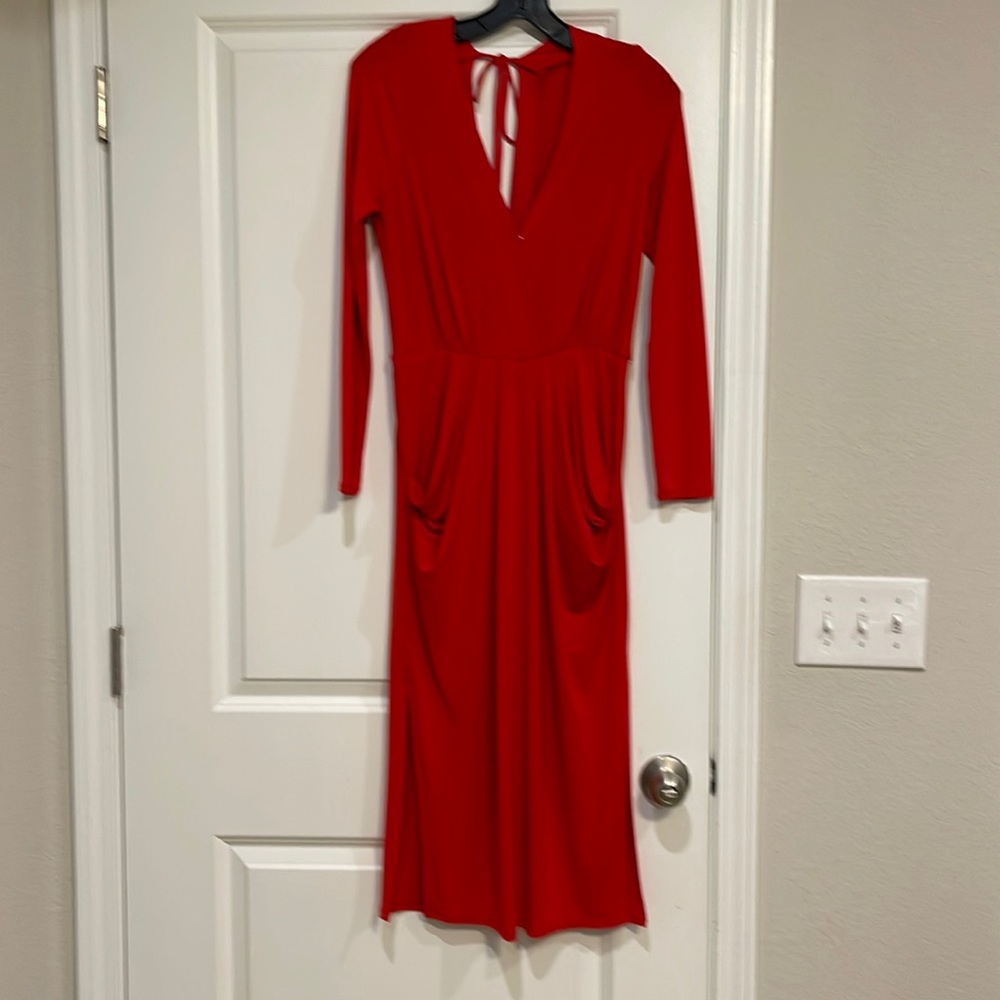 Red BCBG Generation red long sleeve dress size 10